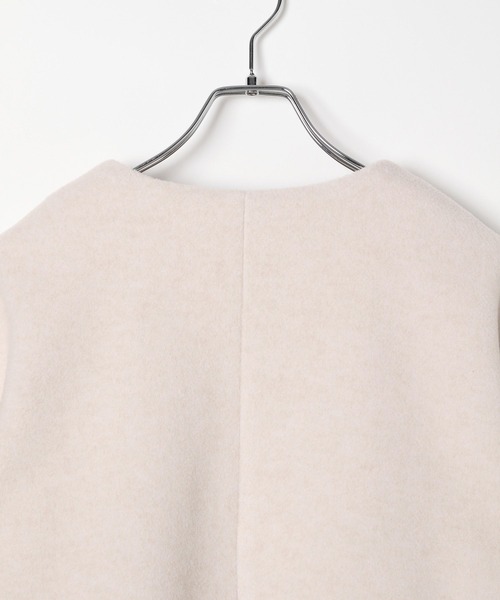 ぱお GLOBAL WORK ウールライクコクーンコート L セール】ウールライクコクーンコート/494079（ノーカラーコート