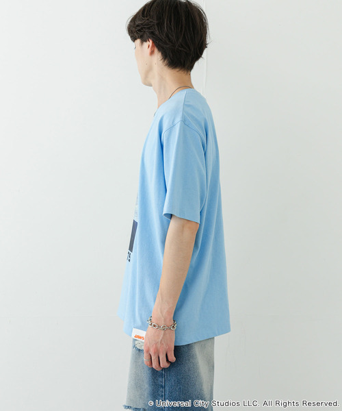SENSE OF PLACE by URBAN RESEARCH（センスオブプレイスバイアーバンリサーチ）の「『別注』SENSE OF PLACE×JAWS　プリントT-SHIRTS/A（Tシャツ/カットソー・メンズ・ライトブルー/チャコールグレー/ホワイト・MEDIUM/LARGE）」の9枚目の写真
