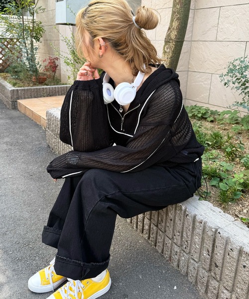 DOUBLE NAME（ダブルネーム）の「メッシュニットハーフZIP