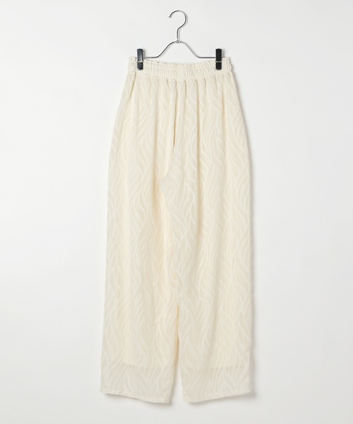 PAGEBOY（ページボーイ）の「リーフジャガードパンツ【セットアップ対応】（その他パンツ・レディース・ブラック/オフホワイト・FREE）」の6枚目の写真