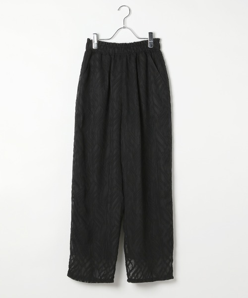 PAGEBOY（ページボーイ）の「リーフジャガードパンツ【セットアップ対応】（その他パンツ・レディース・ブラック/オフホワイト・FREE）」の9枚目の写真