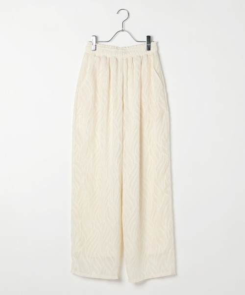 PAGEBOY（ページボーイ）の「リーフジャガードパンツ【セットアップ対応】（その他パンツ・レディース・ブラック/オフホワイト・FREE）」の5枚目の写真