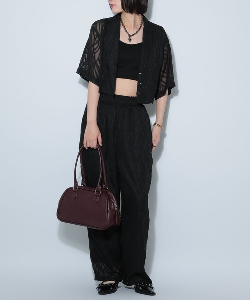 PAGEBOY（ページボーイ）の「リーフジャガードパンツ【セットアップ対応】（その他パンツ・レディース・ブラック/オフホワイト・FREE）」の22枚目の写真