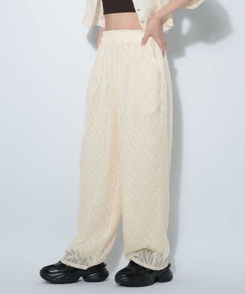 PAGEBOY（ページボーイ）の「リーフジャガードパンツ【セットアップ対応】（その他パンツ・レディース・ブラック/オフホワイト・FREE）」の19枚目の写真