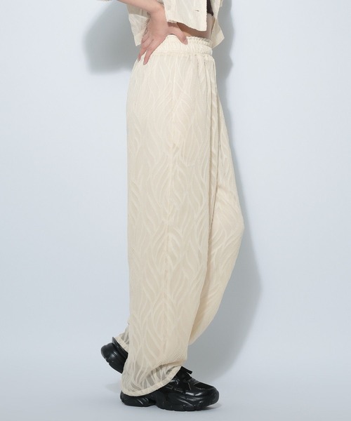 PAGEBOY（ページボーイ）の「リーフジャガードパンツ【セットアップ対応】（その他パンツ・レディース・ブラック/オフホワイト・FREE）」の21枚目の写真