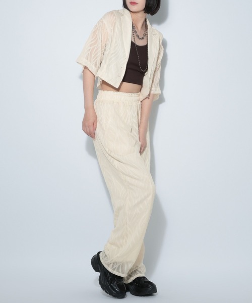 PAGEBOY（ページボーイ）の「リーフジャガードパンツ【セットアップ対応】（その他パンツ・レディース・ブラック/オフホワイト・FREE）」の15枚目の写真