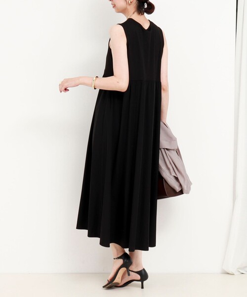 MICO COULIER（ミコクリエ）の「リブメランジカットソー異素材ワンピース（ワンピース・レディース・ブラック/ネイビー・38）」の12枚目の写真