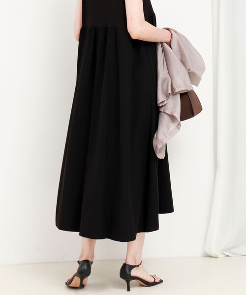 MICO COULIER（ミコクリエ）の「リブメランジカットソー異素材ワンピース（ワンピース・レディース・ブラック/ネイビー・38）」の13枚目の写真