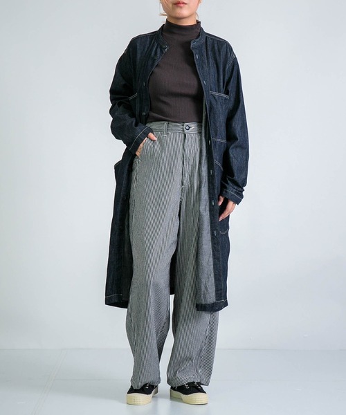 D.M.G.（ドミンゴ）の「[D.M.G. / ディーエムジー] 6ozデニム ワークシャツワンピース（シャツワンピース・レディース・ワンウォッシュ・3/2）」の3枚目の写真