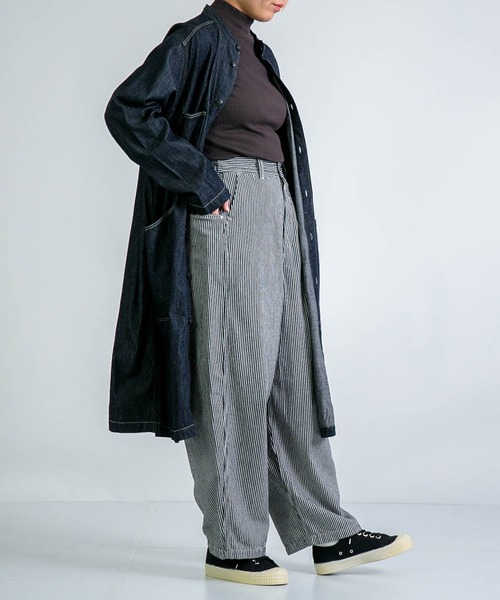 D.M.G.（ドミンゴ）の「[D.M.G. / ディーエムジー] 6ozデニム ワークシャツワンピース（シャツワンピース・レディース・ワンウォッシュ・3/2）」の4枚目の写真