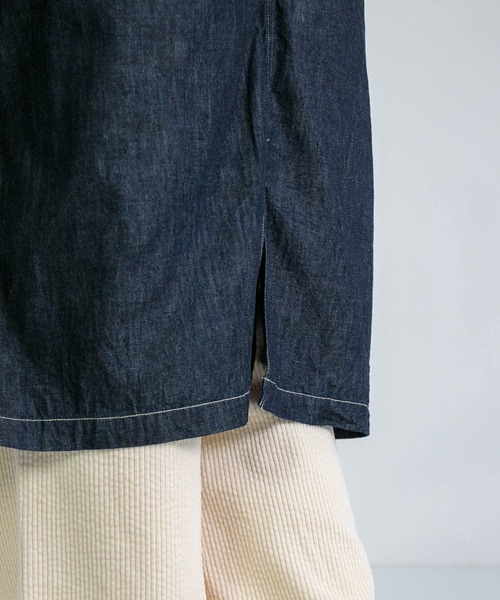 D.M.G.（ドミンゴ）の「[D.M.G. / ディーエムジー] 6ozデニム ワークシャツワンピース（シャツワンピース・レディース・ワンウォッシュ・3/2）」の13枚目の写真
