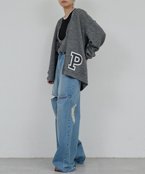 GALLARDAGALANTE（ガリャルダガランテ）の「【PEAS】スラッシュデニムパンツ（デニムパンツ・レディース・サックスブルー・0/1）」の6枚目の写真