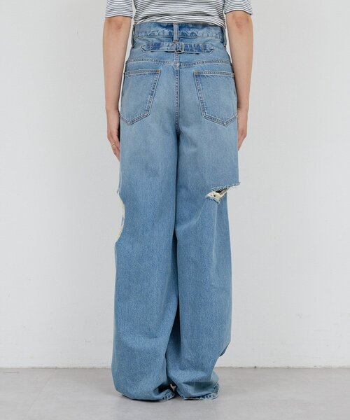 GALLARDAGALANTE（ガリャルダガランテ）の「【PEAS】スラッシュデニムパンツ（デニムパンツ・レディース・サックスブルー・0/1）」の13枚目の写真