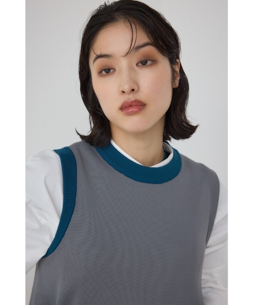 PLUS（プラス）の「【PLUS】イレヘムドレープニットベスト（ベスト・レディース・ブラック/ブラック系その他/グレー系その他・SMALL/MEDIUM）」の15枚目の写真