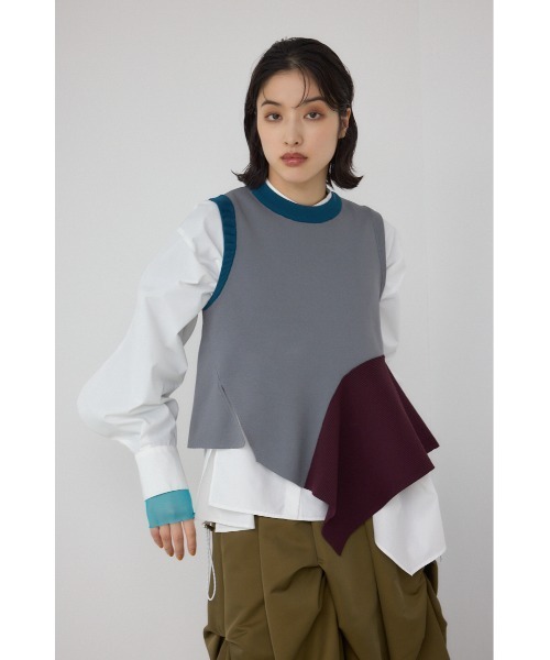 PLUS（プラス）の「【PLUS】イレヘムドレープニットベスト（ベスト・レディース・ブラック/ブラック系その他/グレー系その他・SMALL/MEDIUM）」の16枚目の写真