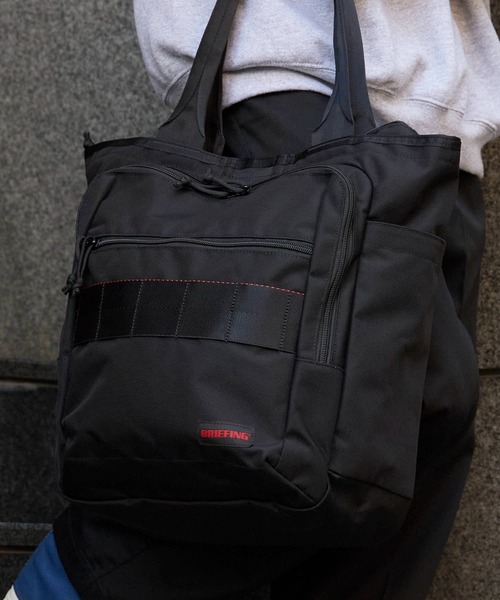 BRIEFING(ブリーフィング)の「BRIEFING/ブリーフィング BS BOX TOTE TALL AG トートバック キャリースリーブ搭載 大容量(トートバッグ・メンズ・ブラック/ダークグレー/ネイビー・FREE)」の9枚目の写真