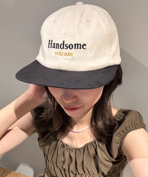 CIAOPANIC TYPY（チャオパニックティピー）の「【UNISEX】スエードロゴキャップ（ハット・レディース・ベージュ/ネイビー/ブルー・ONE SIZE）」の2枚目の写真