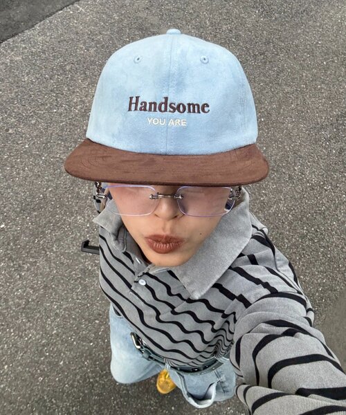 CIAOPANIC TYPY（チャオパニックティピー）の「【UNISEX】スエードロゴキャップ（ハット・レディース・ベージュ/ネイビー/ブルー・ONE SIZE）」の12枚目の写真