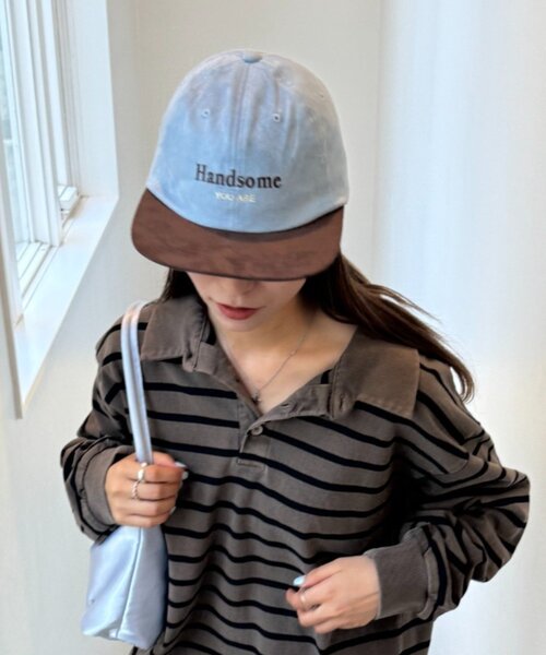 CIAOPANIC TYPY（チャオパニックティピー）の「【UNISEX】スエードロゴキャップ（ハット・レディース・ベージュ/ネイビー/ブルー・ONE SIZE）」の14枚目の写真