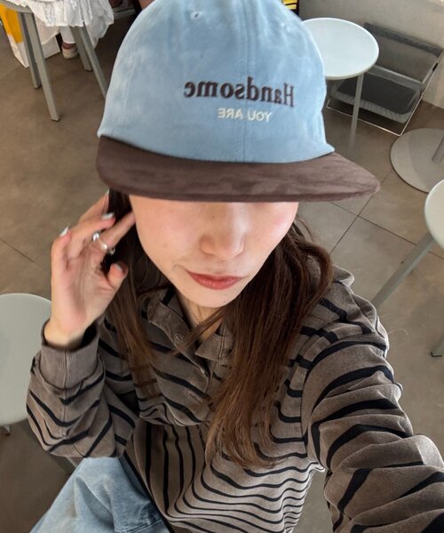 CIAOPANIC TYPY（チャオパニックティピー）の「【UNISEX】スエードロゴキャップ（ハット・レディース・ベージュ/ネイビー/ブルー・ONE SIZE）」の20枚目の写真