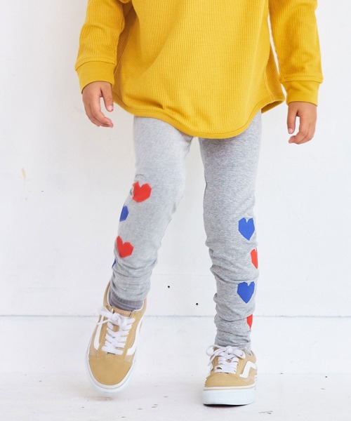 MARKEY'S（マーキーズ）の「サイドプリントフル丈レギンス（レギンス/スパッツ・キッズ・グリーン/ネイビー/オレンジ/杢グレー・100/130/120/95/90/80/70/110）」の3枚目の写真