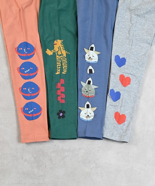 MARKEY'S（マーキーズ）の「サイドプリントフル丈レギンス（レギンス/スパッツ・キッズ・グリーン/ネイビー/オレンジ/杢グレー・100/130/120/95/90/80/70/110）」の12枚目の写真