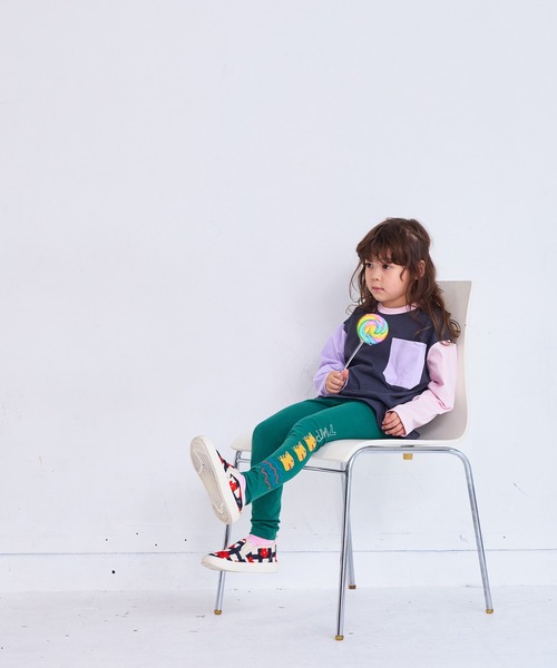 MARKEY'S（マーキーズ）の「サイドプリントフル丈レギンス（レギンス/スパッツ・キッズ・グリーン/ネイビー/オレンジ/杢グレー・100/130/120/95/90/80/70/110）」の21枚目の写真