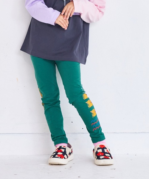 MARKEY'S（マーキーズ）の「サイドプリントフル丈レギンス（レギンス/スパッツ・キッズ・グリーン/ネイビー/オレンジ/杢グレー・100/130/120/95/90/80/70/110）」の20枚目の写真
