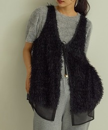 Mewl（ミュール）の「【 Mewl / ミュール 】ふわふわジャガードチュニックベスト（ベスト）」