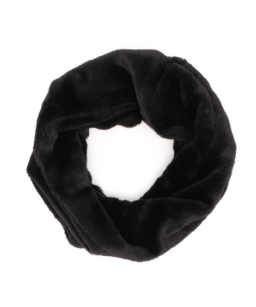 one after another NICE CLAUP（ワンアフターアナザーナイスクラップ）の「【ナイスクラップ】フェイクファースヌード（ストール/ショール・レディース・オフホワイト/ブラック/グレイッシュベージュ・FREE）」の2枚目の写真