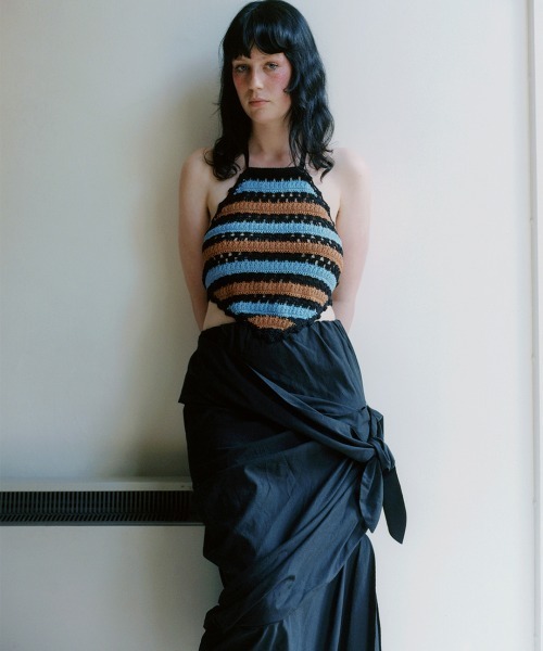 leinwande（ラインヴァンド）の「Crochet Beach Top / クロシェビーチトップ（キャミソール・レディース・イエロー/ブルー・ONE SIZE）」の2枚目の写真