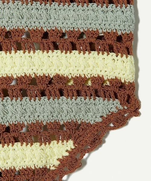 leinwande（ラインヴァンド）の「Crochet Beach Top / クロシェビーチトップ（キャミソール・レディース・イエロー/ブルー・ONE SIZE）」の6枚目の写真