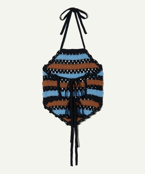 leinwande（ラインヴァンド）の「Crochet Beach Top / クロシェビーチトップ（キャミソール・レディース・イエロー/ブルー・ONE SIZE）」の8枚目の写真