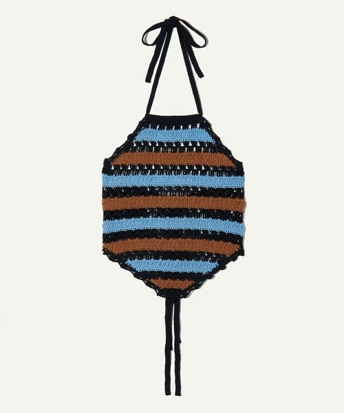 leinwande（ラインヴァンド）の「Crochet Beach Top / クロシェビーチトップ（キャミソール・レディース・イエロー/ブルー・ONE SIZE）」の7枚目の写真
