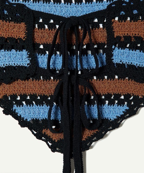 leinwande（ラインヴァンド）の「Crochet Beach Top / クロシェビーチトップ（キャミソール・レディース・イエロー/ブルー・ONE SIZE）」の9枚目の写真