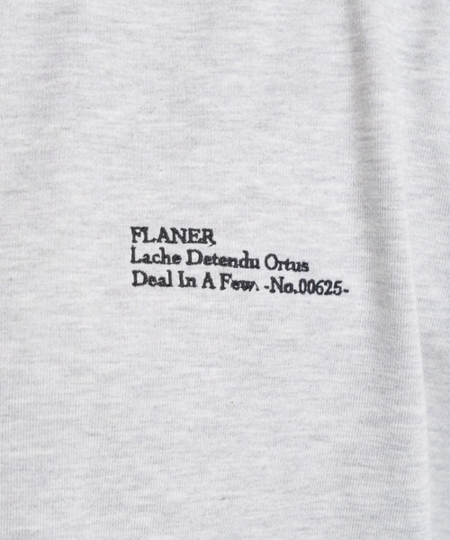 flaner（フラネ）の「Loose logo embroidery sweat / ルーズロゴ刺繍スウェット（スウェット・レディース・グレー/ネイビー・MEDIUM/LARGE）」の6枚目の写真