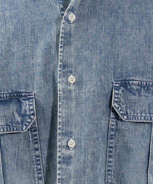 BAYFLOW（ベイフロー）の「ライトデニムシャツ（シャツ/ブラウス・メンズ・ブラック/ライトブルー/ダークブルー・MEDIUM/LARGE）」の14枚目の写真
