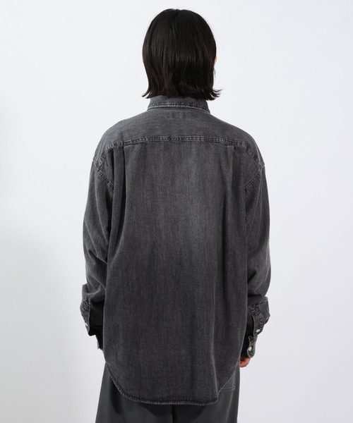 BAYFLOW（ベイフロー）の「ライトデニムシャツ（シャツ/ブラウス・メンズ・ブラック/ライトブルー/ダークブルー・MEDIUM/LARGE）」の21枚目の写真