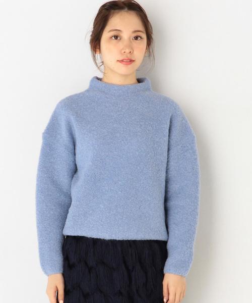 Another Edition（アナザーエディション）の「ウールナイロンリングハイネックプルオーバー/AEFC W/N リングHI/N PO（ニット/セーター・レディース・ベージュ/ライトブルー・フリー）」の4枚目の写真