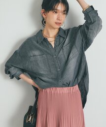 un dix cors（アンディコール）の「《綿100％・程よい透け感》ブラストガーゼラウンドデニムシャツ（シャツ/ブラウス）」