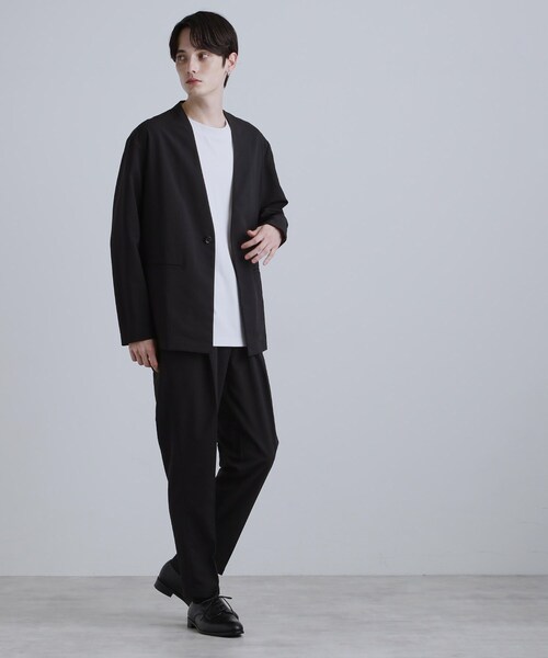 tk.TAKEO KIKUCHI（ティーケータケオキクチ）の「【2点セットジャケット＋パンツ】エアリードライノーカラージャケット＆スラックス（セットアップ・メンズ・ブラック/ネイビー/チャコールグレー・02/01/04/03）」の17枚目の写真