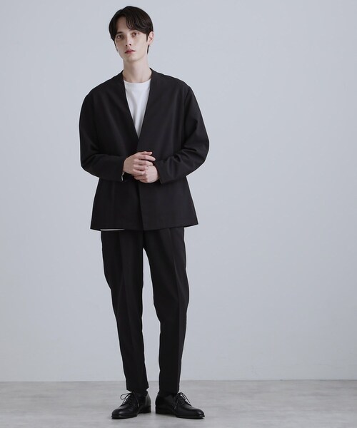 tk.TAKEO KIKUCHI（ティーケータケオキクチ）の「【2点セットジャケット＋パンツ】エアリードライノーカラージャケット＆スラックス（セットアップ・メンズ・ブラック/ネイビー/チャコールグレー・02/01/04/03）」の18枚目の写真