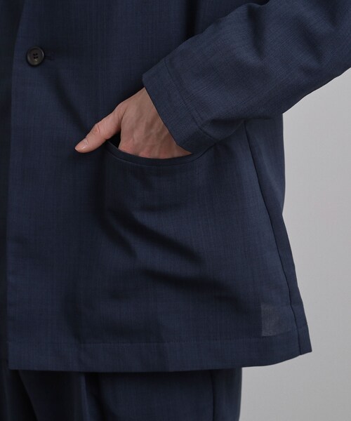 tk.TAKEO KIKUCHI（ティーケータケオキクチ）の「◆【2点セットジャケット＋パンツ】エアリードライノーカラージャケット＆スラックス（セットアップ・メンズ・ブラック/ネイビー/チャコールグレー・02/01/04/03）」の11枚目の写真