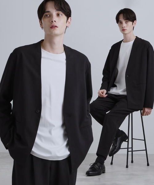 【値下不可】ジャケットコート　スラックス　セットアップ Cloudstyle セットアップ 「Cloudstyle」ノーカラージャケット