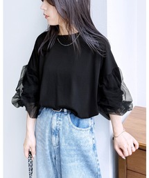 reca | チュールボリューム袖カットソー(Tシャツ/カットソー)