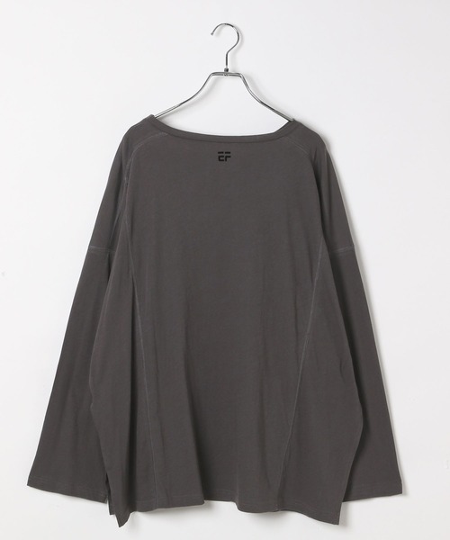 BAYFLOW（ベイフロー）の「【EF(エフ)】シアールーズロングスリーブ(WOMEN）（Tシャツ/カットソー・レディース・チャコール/オフホワイト/レッド・FREE）」の8枚目の写真