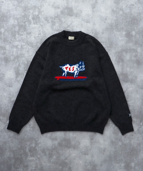 The Endless Summer（エンドレスサマー）の「TES SAGARA BUHI WOOL KNIT / クルーネックニット（ニット/セーター・メンズ・オフホワイト/グレー/ブラック/ネイビー・LARGE/MEDIUM/SMALL/X-LARGE）」の9枚目の写真