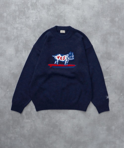 The Endless Summer（エンドレスサマー）の「TES SAGARA BUHI WOOL KNIT / クルーネックニット（ニット/セーター・メンズ・オフホワイト/グレー/ブラック/ネイビー・LARGE/MEDIUM/SMALL/X-LARGE）」の15枚目の写真