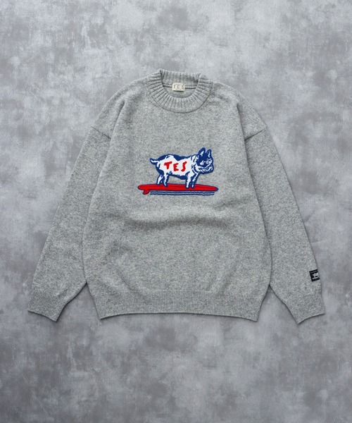 The Endless Summer（エンドレスサマー）の「TES SAGARA BUHI WOOL KNIT / クルーネックニット（ニット/セーター・メンズ・オフホワイト/グレー/ブラック/ネイビー・LARGE/MEDIUM/SMALL/X-LARGE）」の12枚目の写真