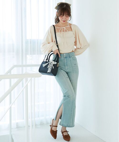 MAJESTIC LEGON（マジェスティックレゴン）の「チャーム付きミニボストンバッグ（ボストンバッグ・レディース・ブラック系その他/ブラック・FREE）」の7枚目の写真